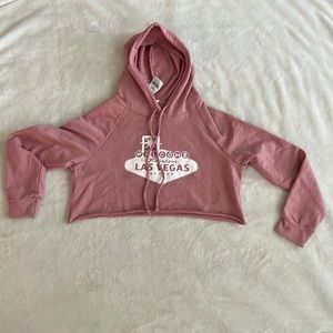 Mauve Crop Hoodie Size M